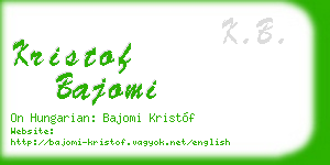 kristof bajomi business card