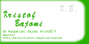 kristof bajomi business card